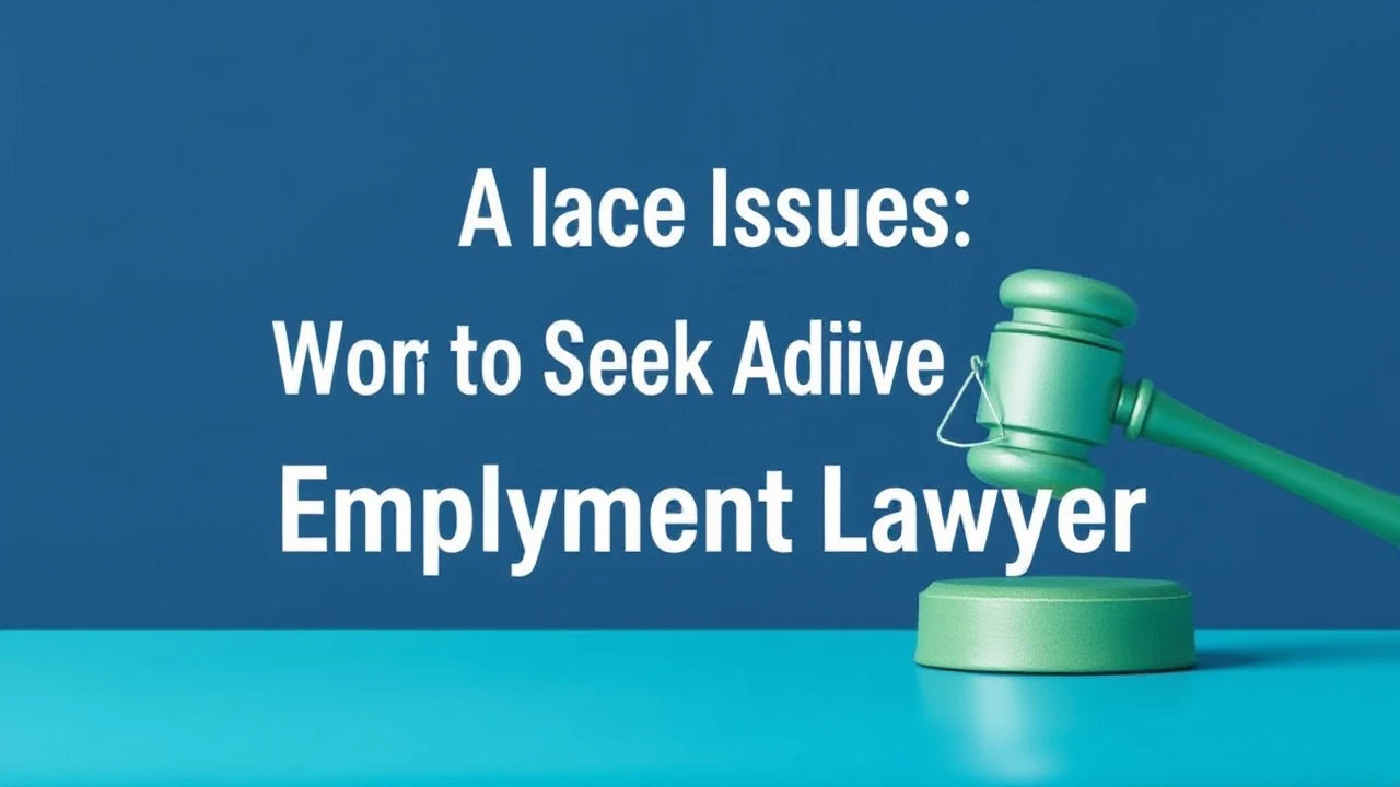 A Guide to Workplace Issues: When to Seek Advice from an Employment Lawyer