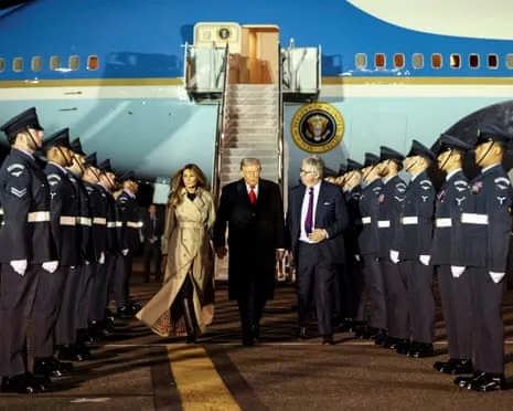 Donald Trump Arrives in UK for Second State Visit As Protests Gather in Windsor