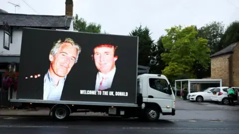 Four Arrests Carried Out Following Donald Trump and Jeffrey Epstein Pictures Projected on Windsor Castle